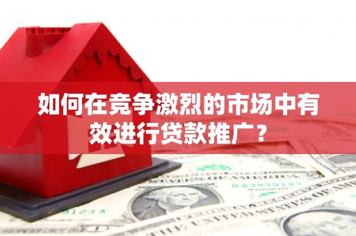 汇川如何在竞争激烈的市场中有效进行贷款推广？