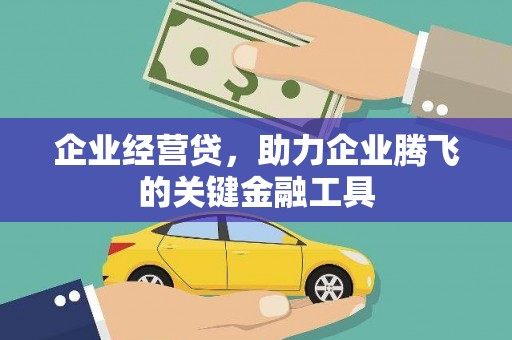 汇川企业经营贷，助力企业腾飞的关键金融工具