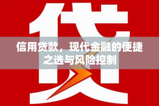 汇川信用贷款，现代金融的便捷之选与风险控制