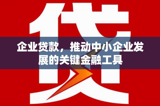 汇川企业贷款，推动中小企业发展的关键金融工具