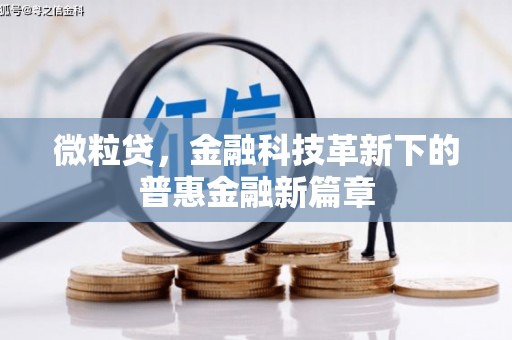 汇川微粒贷，金融科技革新下的普惠金融新篇章