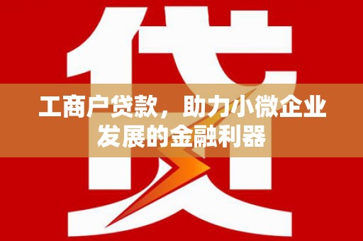 汇川工商户贷款，助力小微企业发展的金融利器
