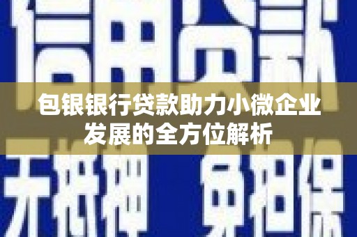 汇川包银银行贷款助力小微企业发展的全方位解析