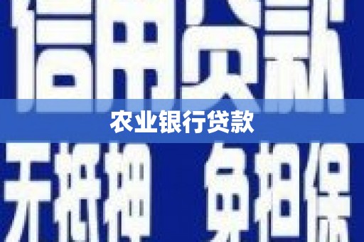 汇川农业银行贷款