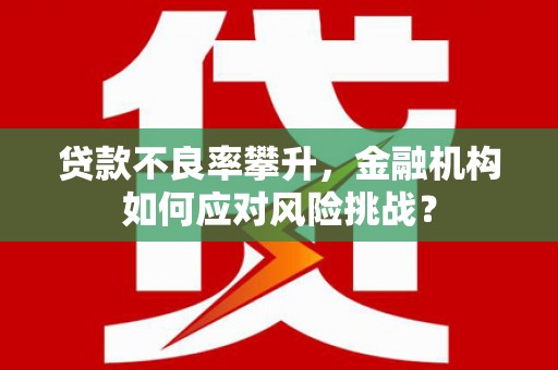 汇川贷款不良率攀升，金融机构如何应对风险挑战？