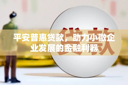 汇川平安普惠贷款，助力小微企业发展的金融利器