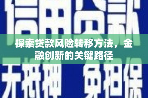 汇川探索贷款风险转移方法，金融创新的关键路径