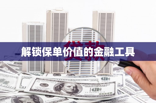 汇川解锁保单价值的金融工具