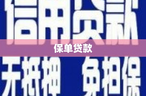 汇川保单贷款